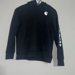 Carhartt Black Hoodie with White Logo